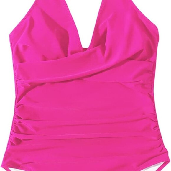 Women Sexy Tummy Control One Piece Swimsuits Halter Push Up Bathing Suits - Larg - Picture 6 of 6